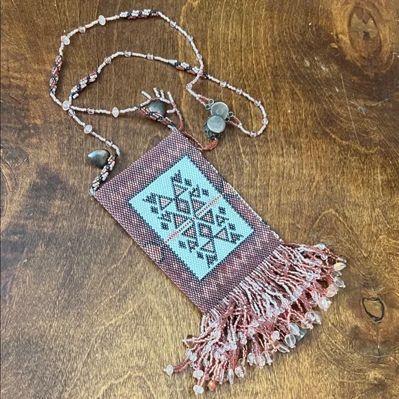 Vintage Beaded Fringe Tiny Purse - Picture 4 of 8